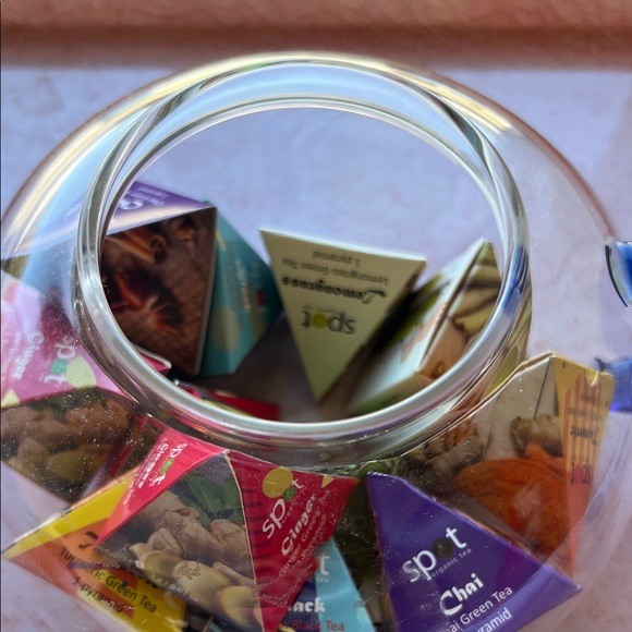 # 0861+ Glass Teapot with Blue Handle - Picture 3 of 6